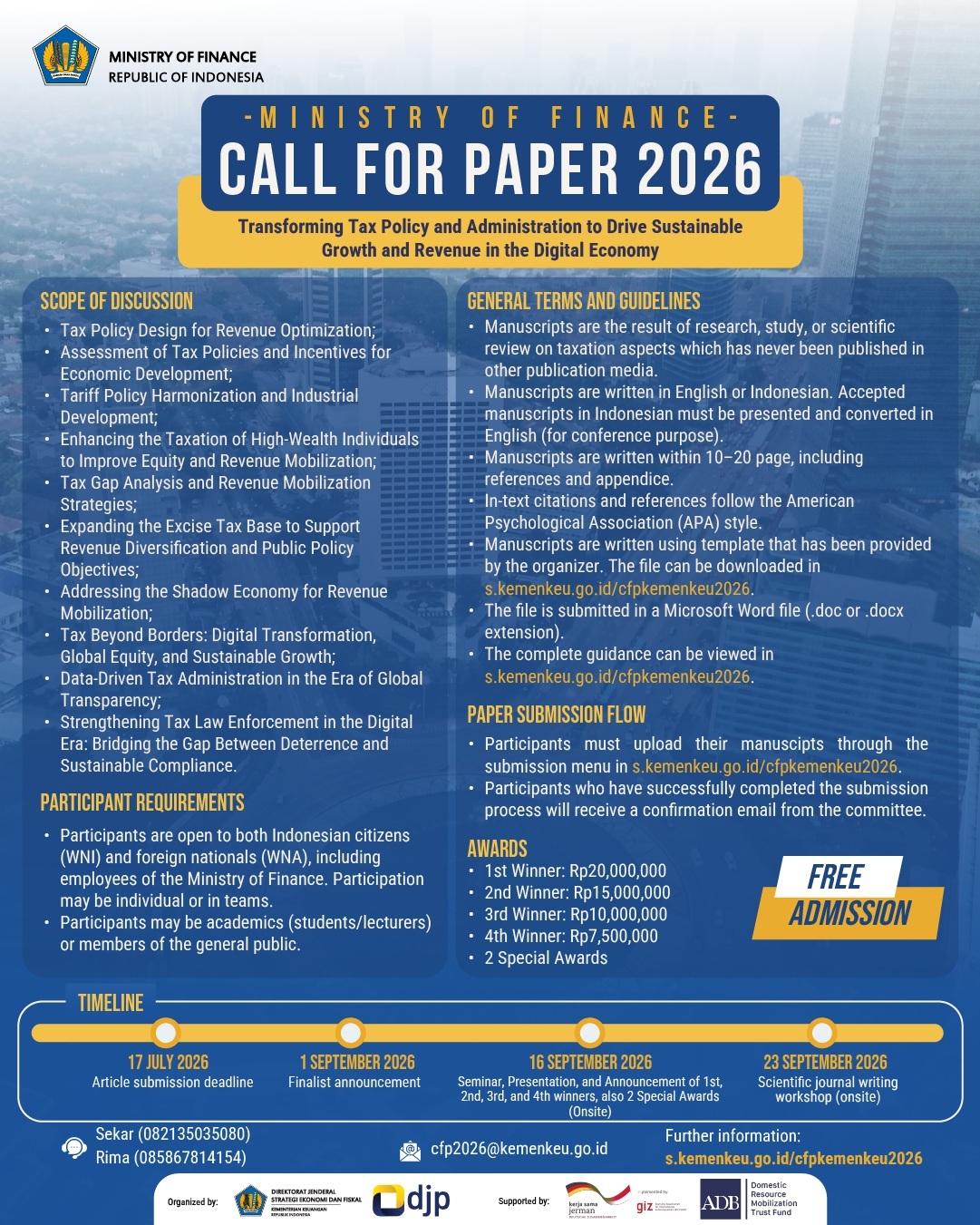Call for Paper Kemenkeu 2026 flyer