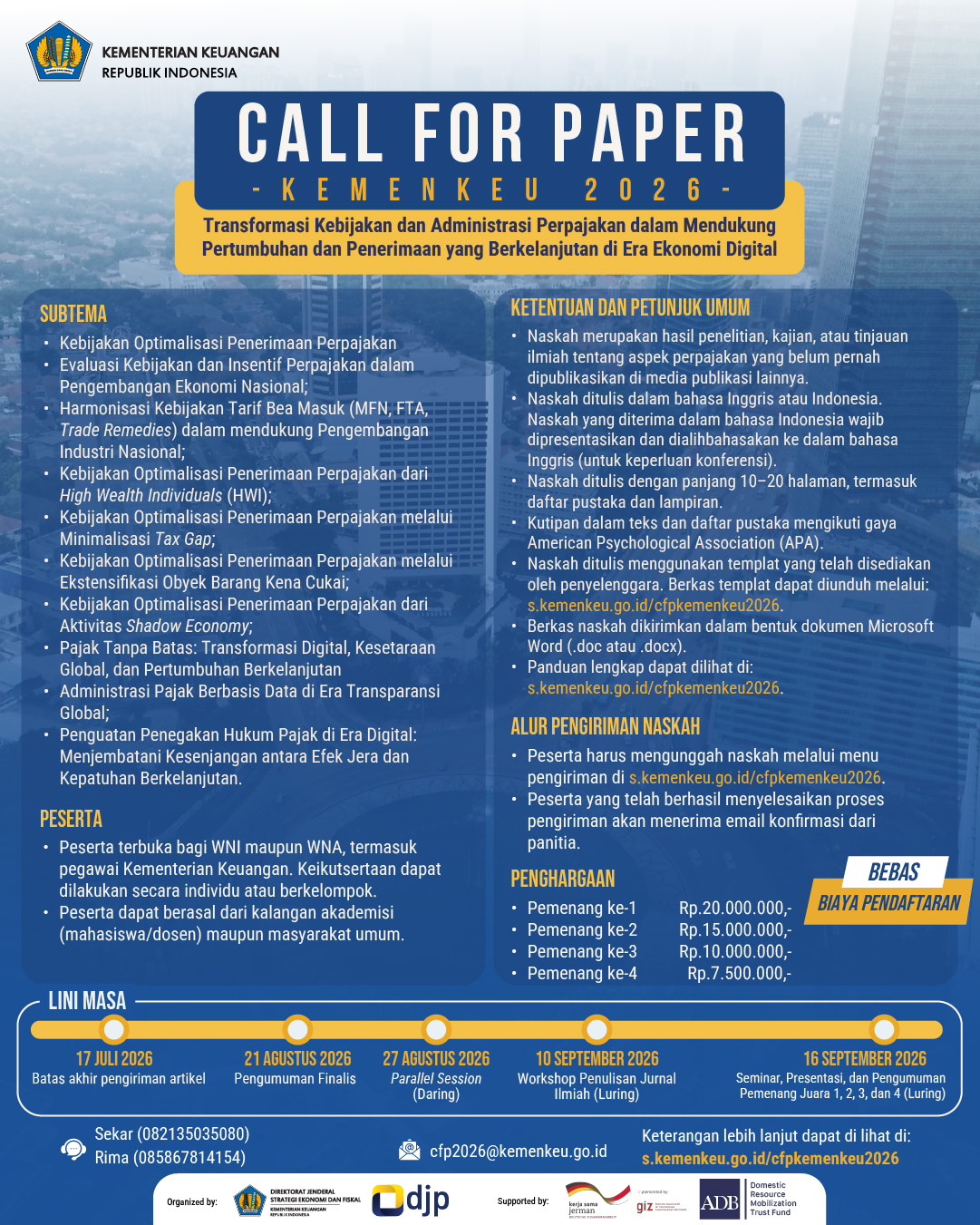 Flyer Call for Paper Kemenkeu 2026